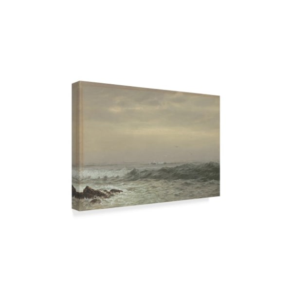 William Trost Richards 'Rocks And Breaking Waves, C.1870' Canvas Art,16x24